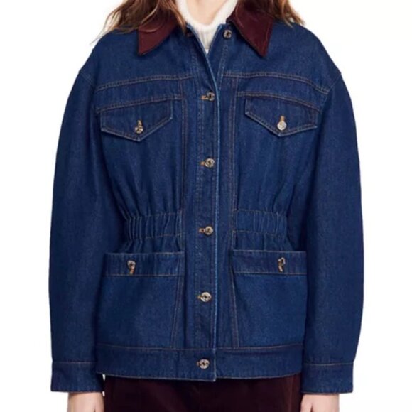 Sandro Denim Barn Jacket NWT - Picture 6 of 7